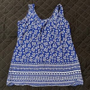 Motherhood Blue Floral Tank Top size medium